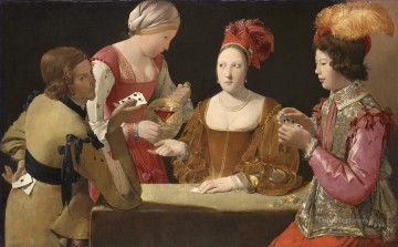 Georges de La Tour Painting - Tramposo con el As de Diamante a la luz de las velas Georges de La Tour